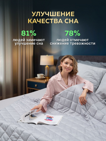 Купить Утяжеленное сенсорное одеяло WELLINAGRAVITY 172х205 серый 8кг WGS-18 по цене  руб.