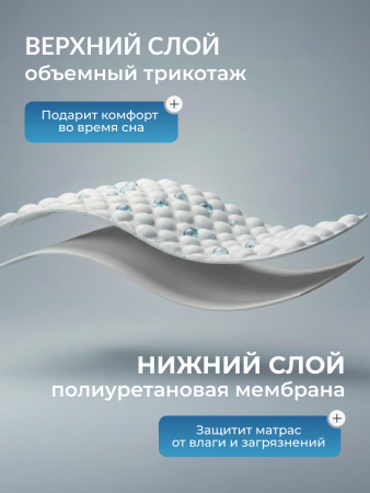 Наматрасник чехол непромокаемый OlTex Blanc Pur 160х200х30