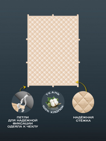 Купить Утяжеленное сенсорное одеяло WELLINAGRAVITY 172х205 бежевое 8кг WGS-18 по цене  руб.