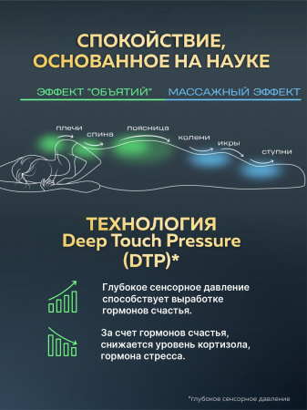 Купить Утяжеленное сенсорное одеяло WELLINAGRAVITY 140х205 мятное 6кг WGS-15 по цене  руб.