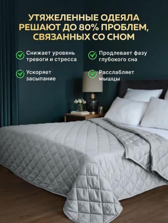 Купить Утяжеленное сенсорное одеяло WELLINAGRAVITY 172х205 серый 8кг WGS-18 по цене  руб.